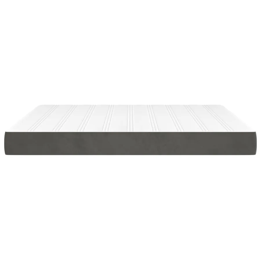 Matelas de lit à ressorts ensachés fermeté moyenne Gris foncé 160x200x20 cm - 4