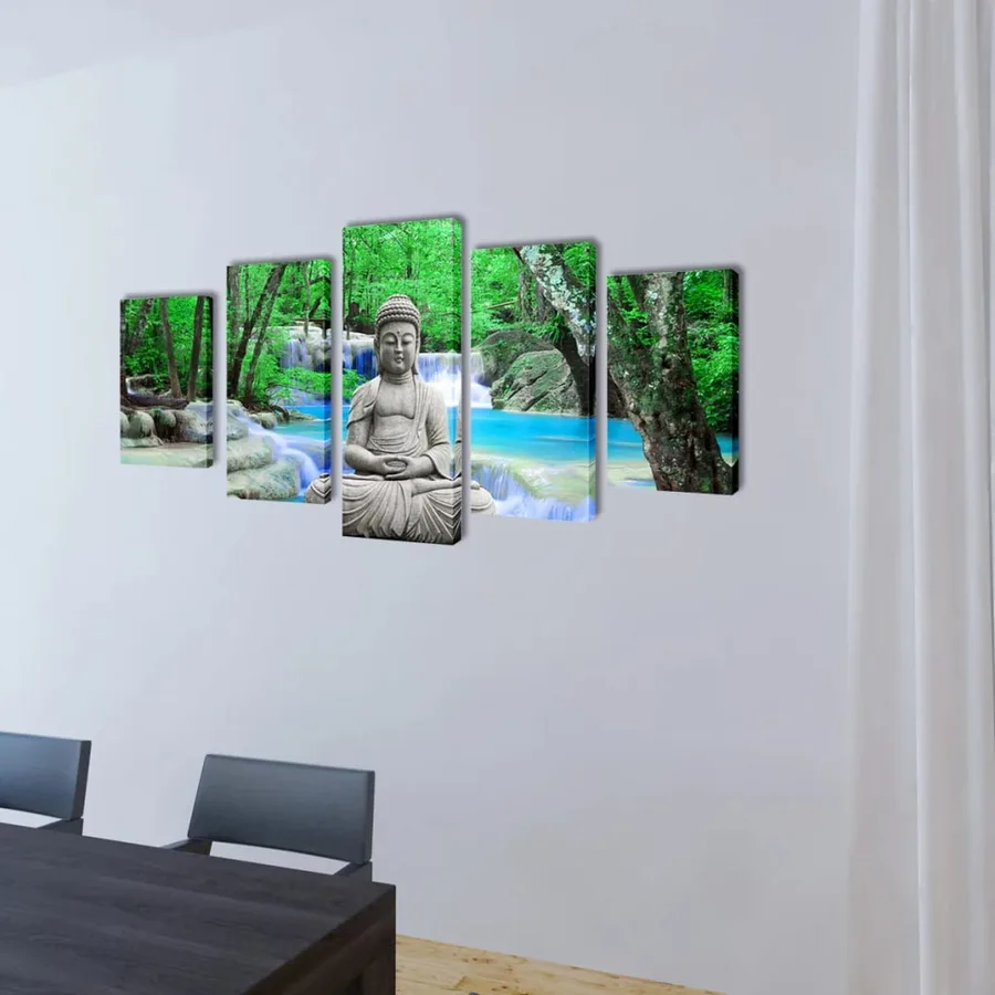 Set de toiles murales imprimées Bouddha 200 x 100 cm - 2
