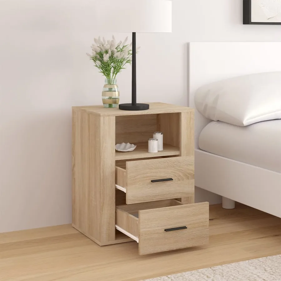 Table de chevet Chêne sonoma 50x36x60 cm Bois d'ingénierie - 3