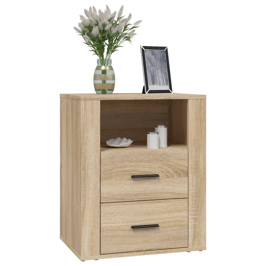 Table de chevet Chêne sonoma 50x36x60 cm Bois d'ingénierie - 4