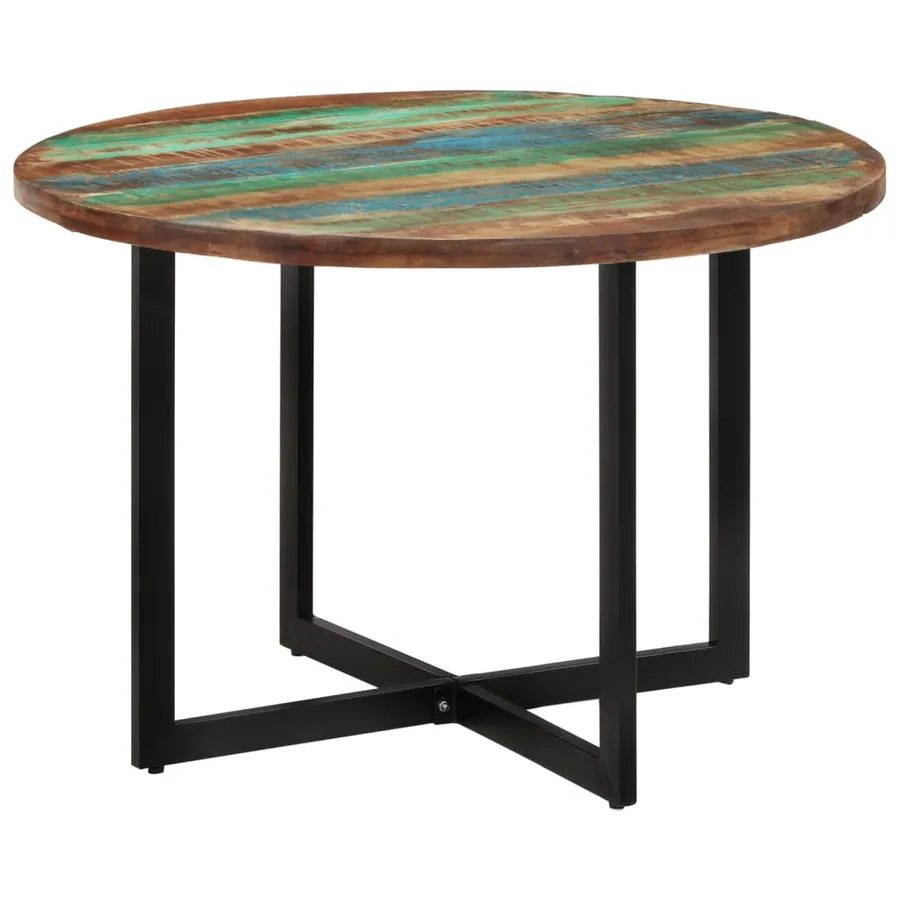 Table à manger 110x75 cm Bois massif de récupération - 9