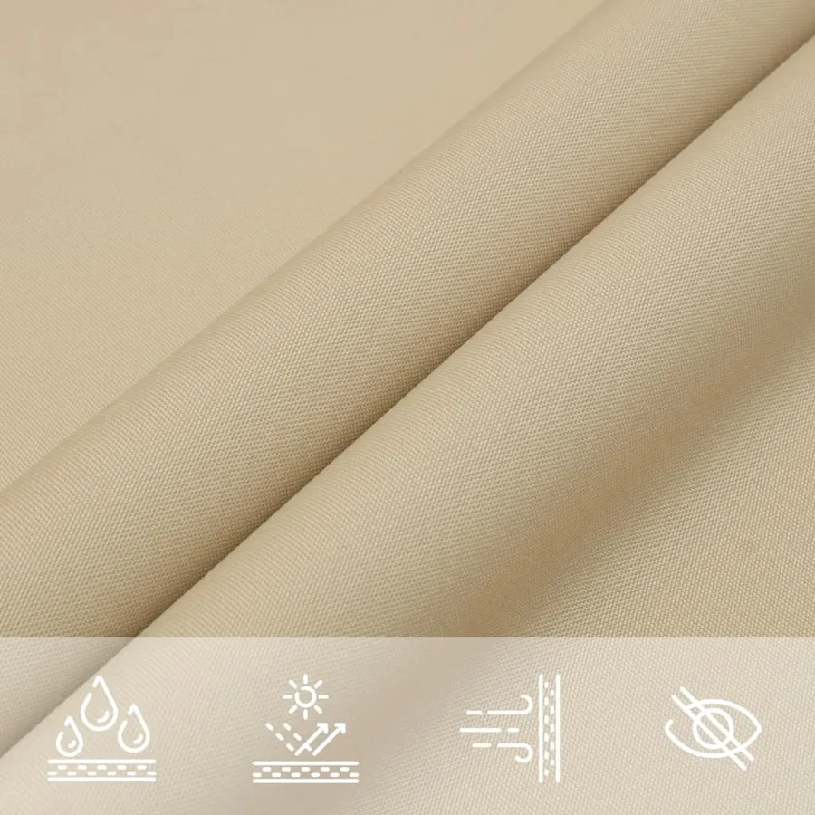 Voile de parasol tissu oxford rectangulaire 2x2,5 m beige - 8