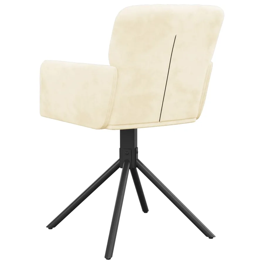 Chaises pivotantes à manger lot de 2 Crème Velours - 6