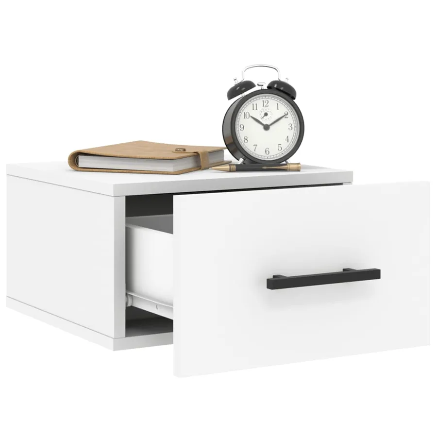 Tables de chevet murales 2 pcs blanc 35x35x20 cm - 11
