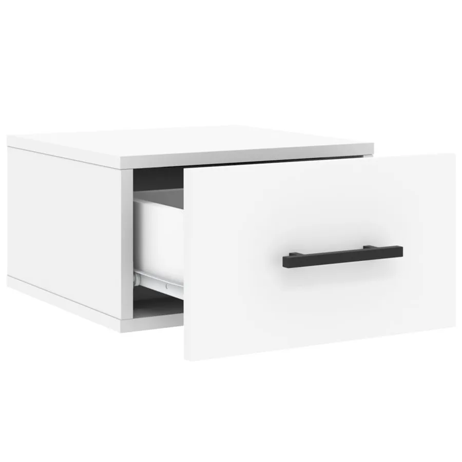 Tables de chevet murales 2 pcs blanc 35x35x20 cm - 5