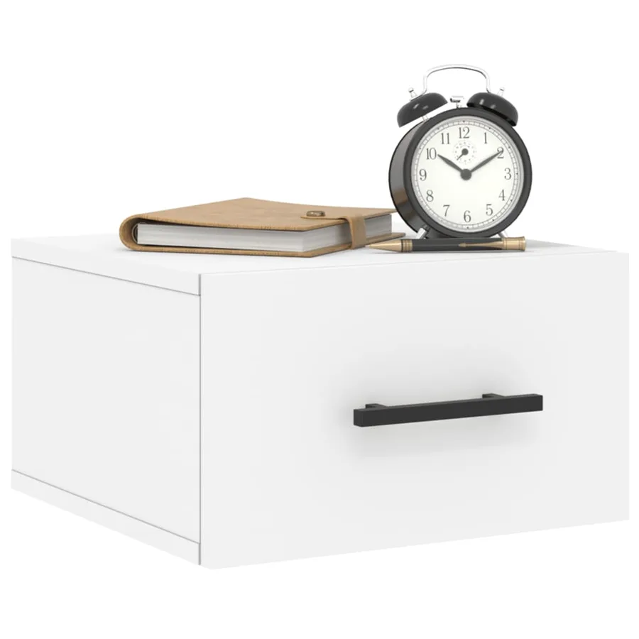 Tables de chevet murales 2 pcs blanc 35x35x20 cm - 8