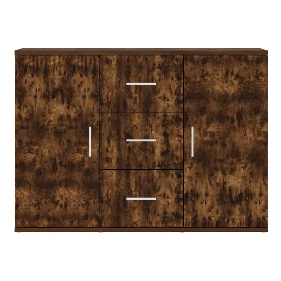 Buffet Chêne fumé 91x29,5x65 cm Bois d'ingénierie - 6