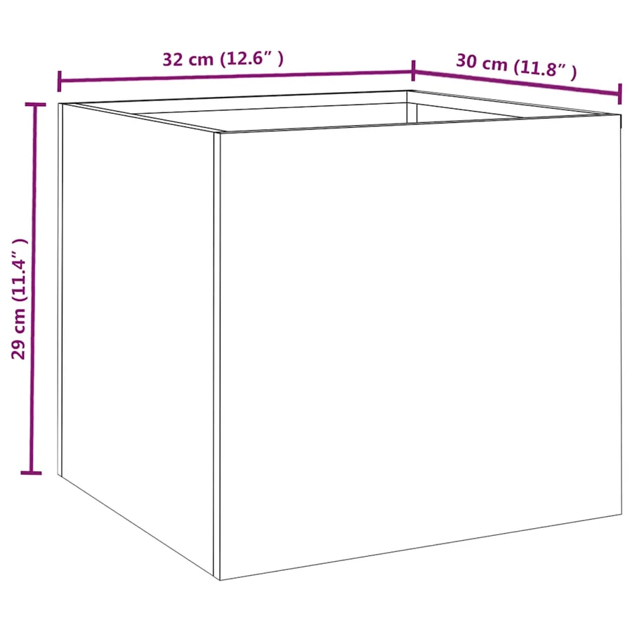 Jardinières 2 pcs 32x30x29 cm acier corten - 12