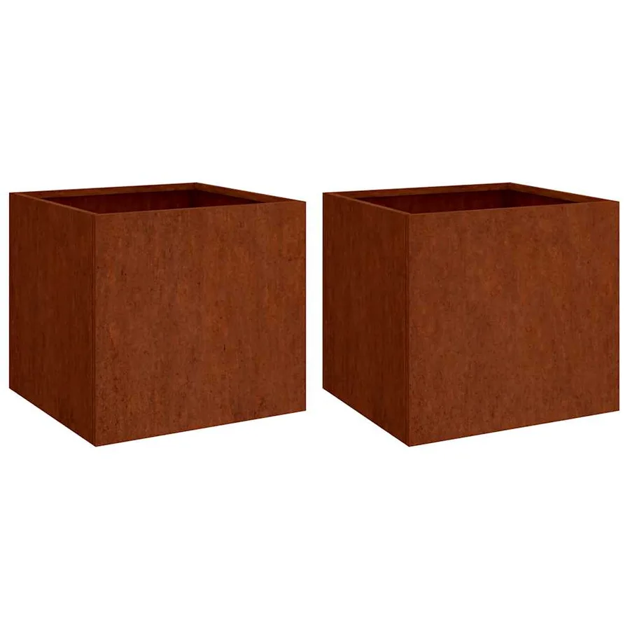 Jardinières 2 pcs 32x30x29 cm acier corten - 2