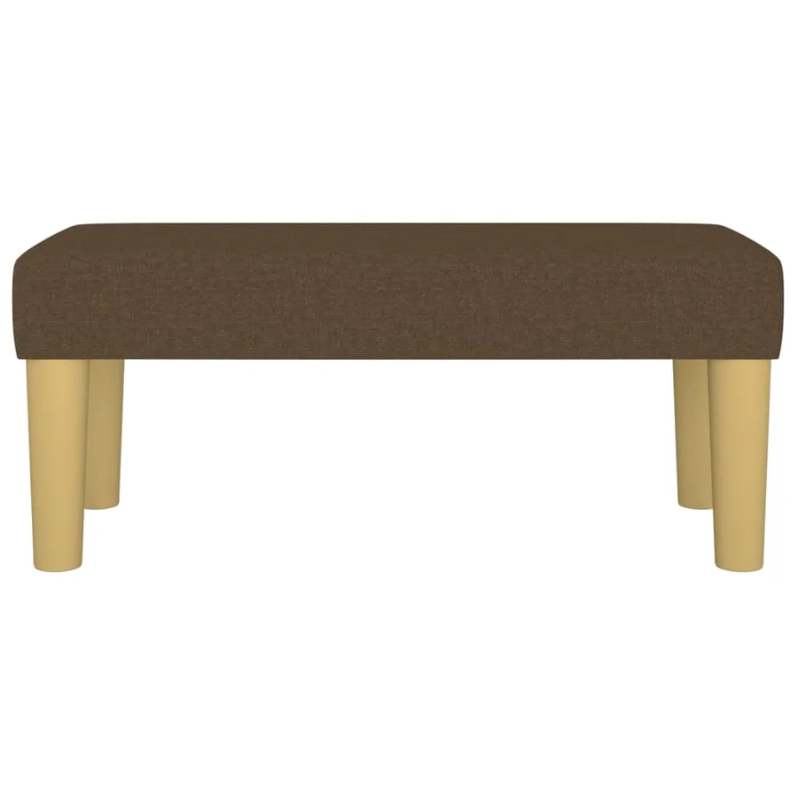 Banc Marron foncé 70x30x30 cm Tissu - 3
