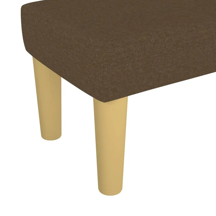 Banc Marron foncé 70x30x30 cm Tissu - 5