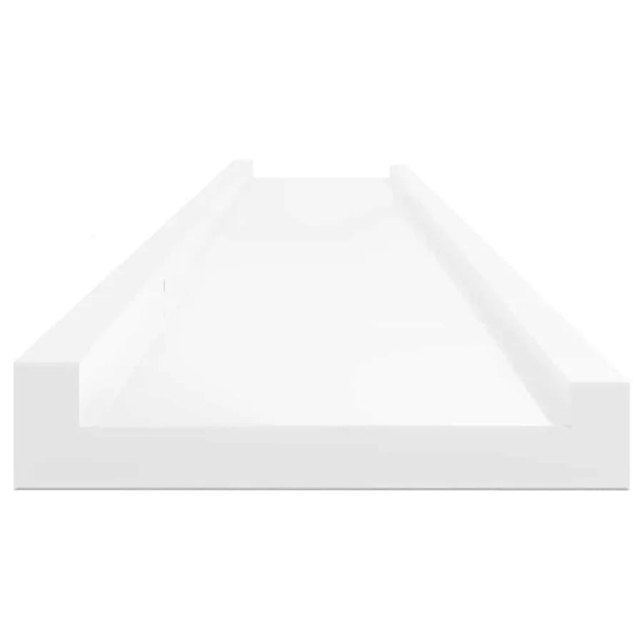 Étagères murales 2 pcs Blanc brillant 115x9x3 cm - 6
