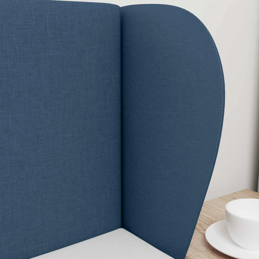 Oreille de tête de lit Bleu 40 x 23 x 6 cm tissu - 4