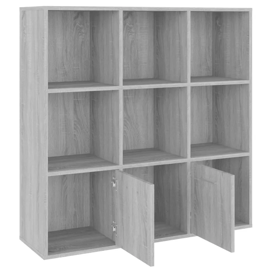 Armoire à livres Sonoma gris 98x30x98 cm - 6