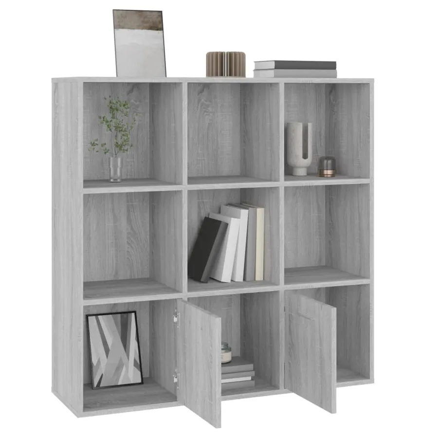 Armoire à livres Sonoma gris 98x30x98 cm - 8