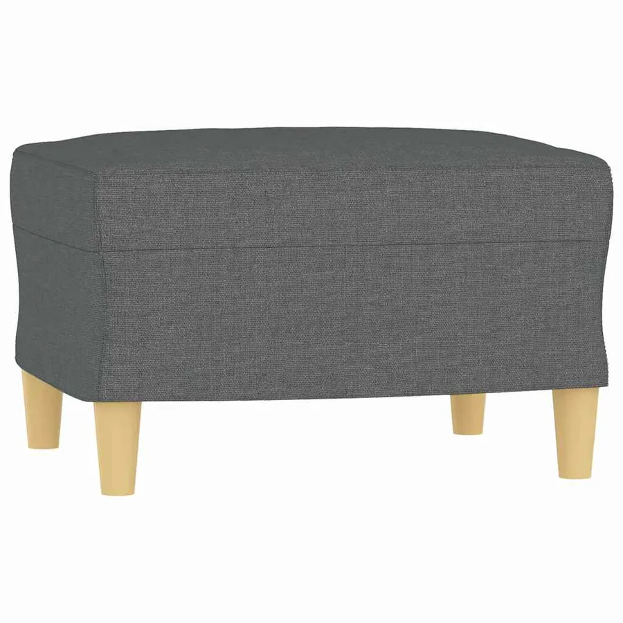 Repose-pied Gris foncé 60x50x41 cm Tissu - 2