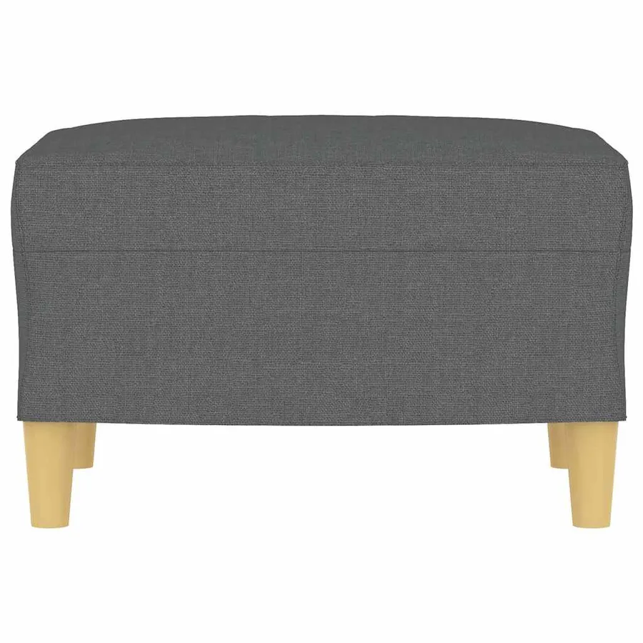 Repose-pied Gris foncé 60x50x41 cm Tissu - 3