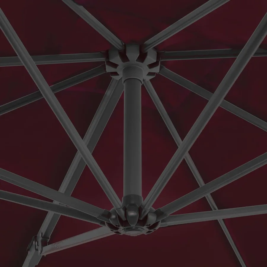 Parasol de jardin en porte-à-faux avec mât en aluminium - 5