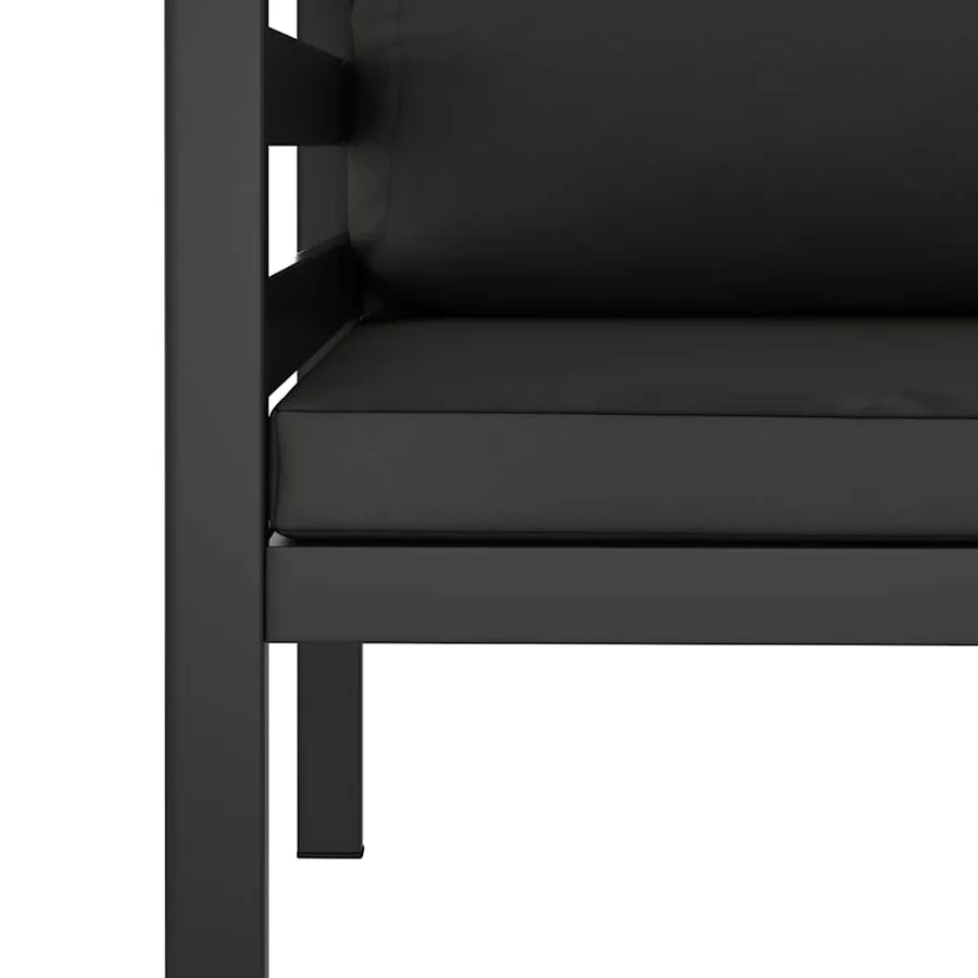 Canapé simple avec coussins Aluminium Anthracite - 15