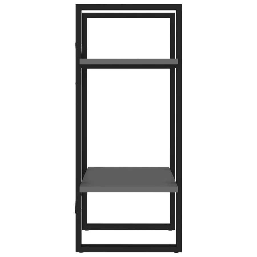 Bibliothèque à 2 niveaux gris 40x30x70 cm bois d'ingénierie - 6