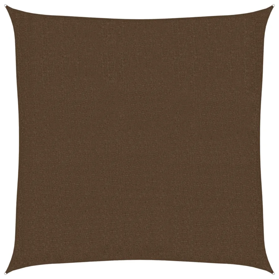 Voile d'ombrage 160 g/m² Marron 3,6x3,6 m PEHD - 2