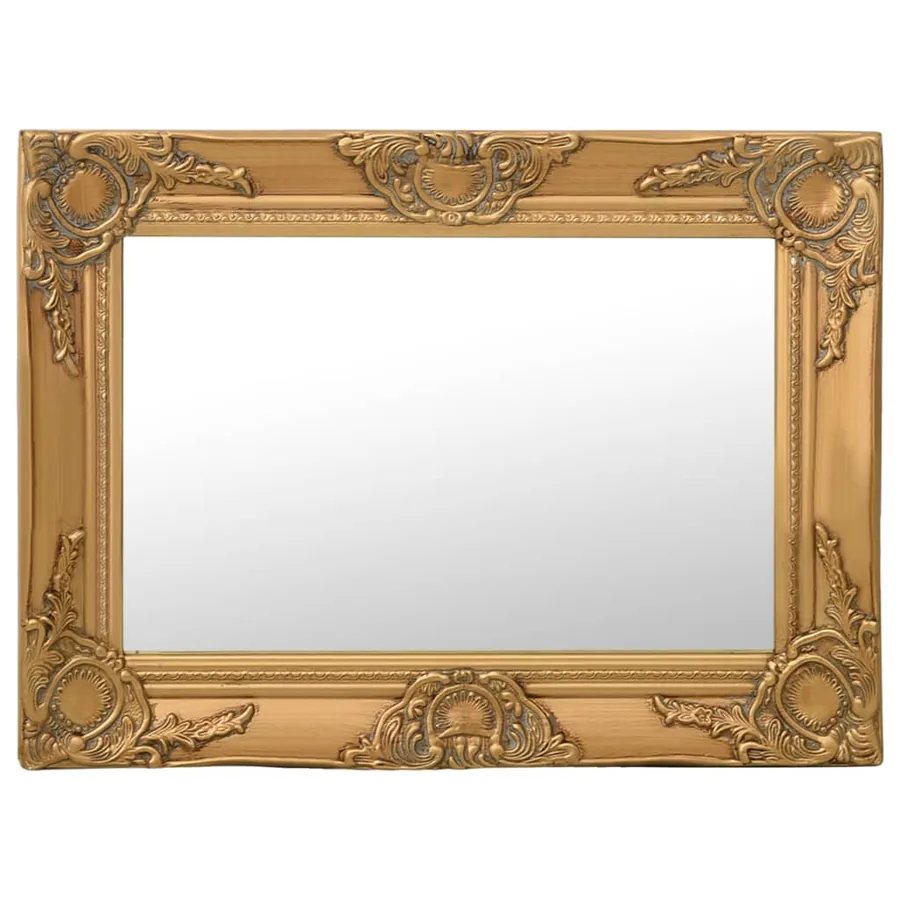 Miroir mural style baroque 60x40 cm Doré