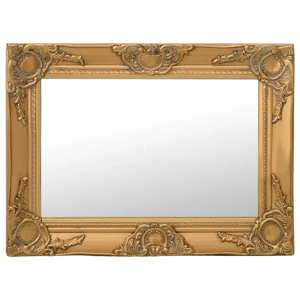 Miroir mural style baroque 60x40 cm Doré