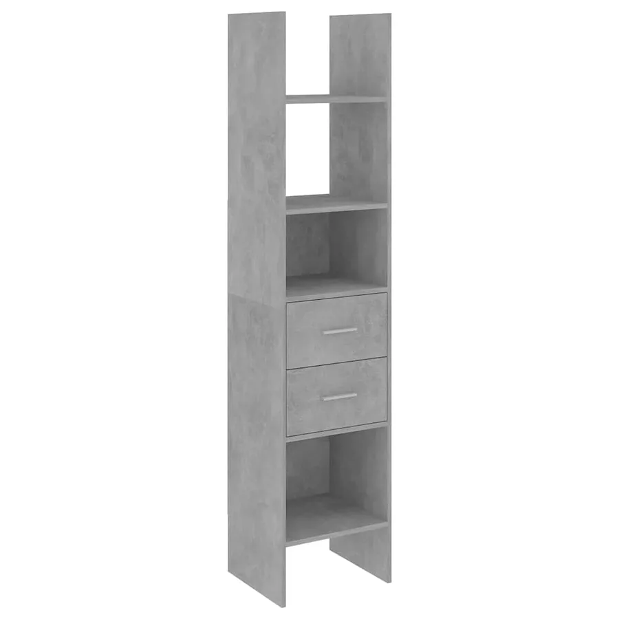 Bibliothèque Gris béton 40x35x180 cm Bois d’ingénierie - 2