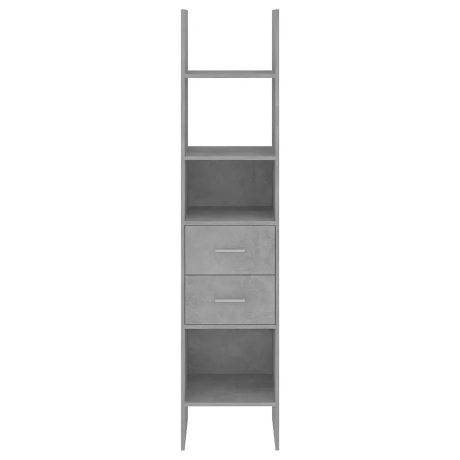 Bibliothèque Gris béton 40x35x180 cm Bois d’ingénierie - 4