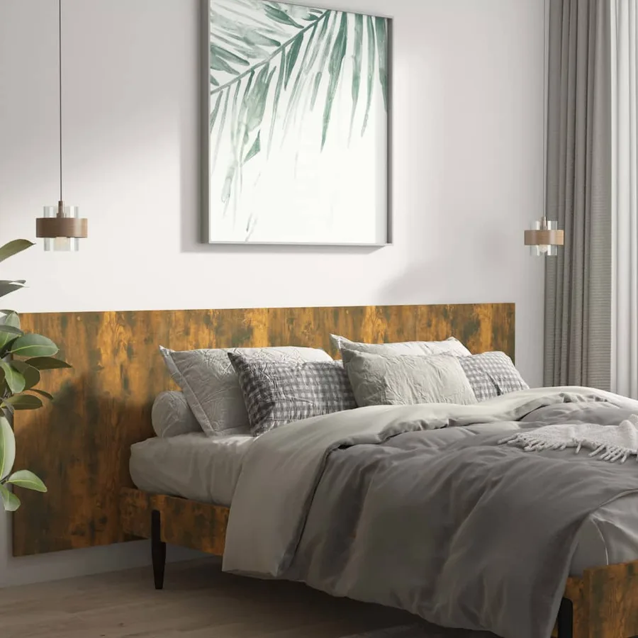 Tête de lit murale Chêne fumé 240x1,5x80 cm Bois d'ingénierie - 3