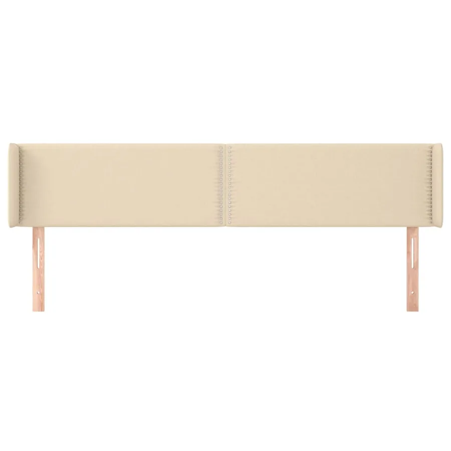 Tête de lit avec oreilles Crème 183x16x78/88 cm Tissu - 3