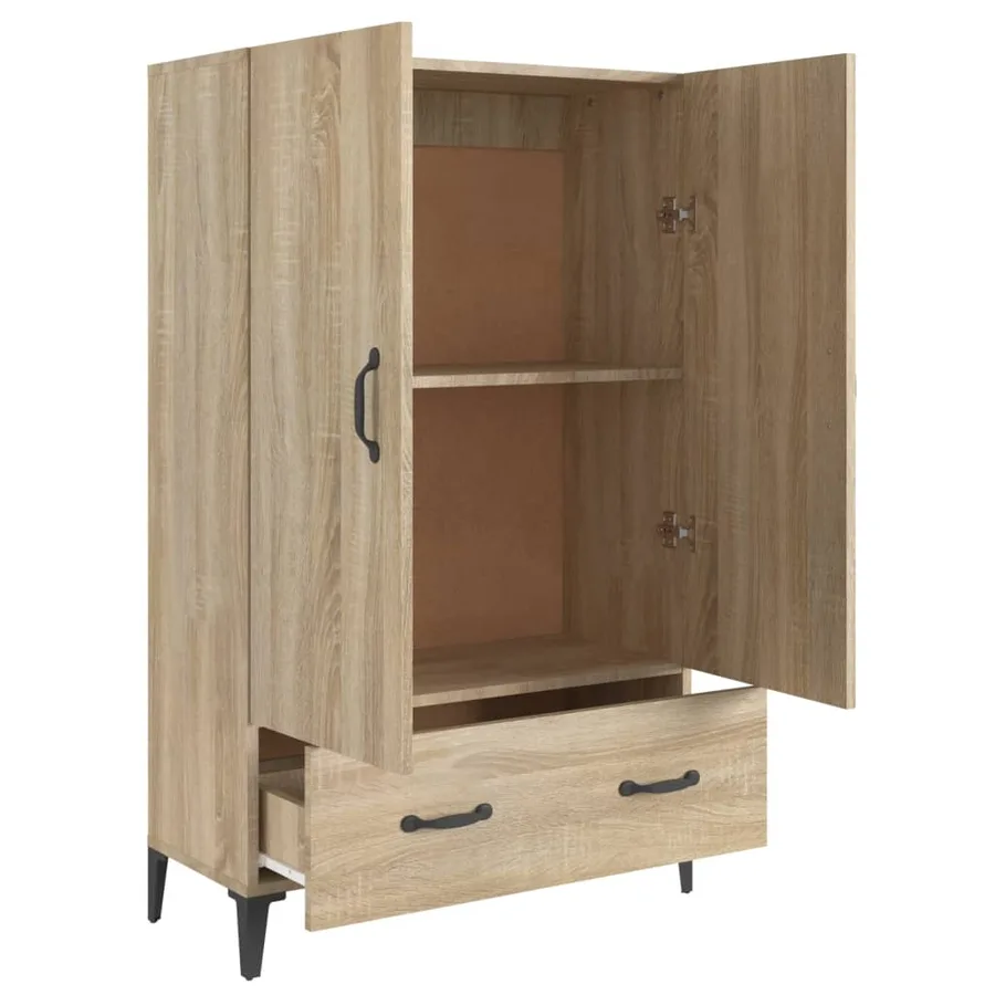 Buffet haut Chêne sonoma 70x31x115 cm Bois d'ingénierie - 7