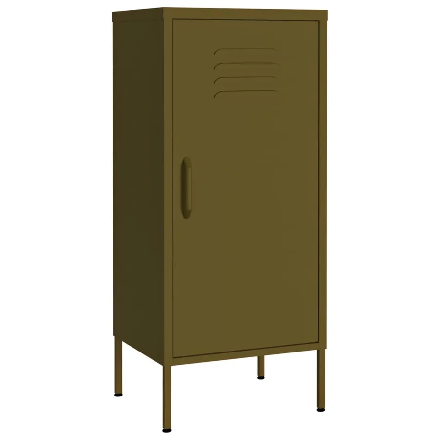 Armoire de rangement Vert olive 42,5x35x101,5 cm Acier - 2