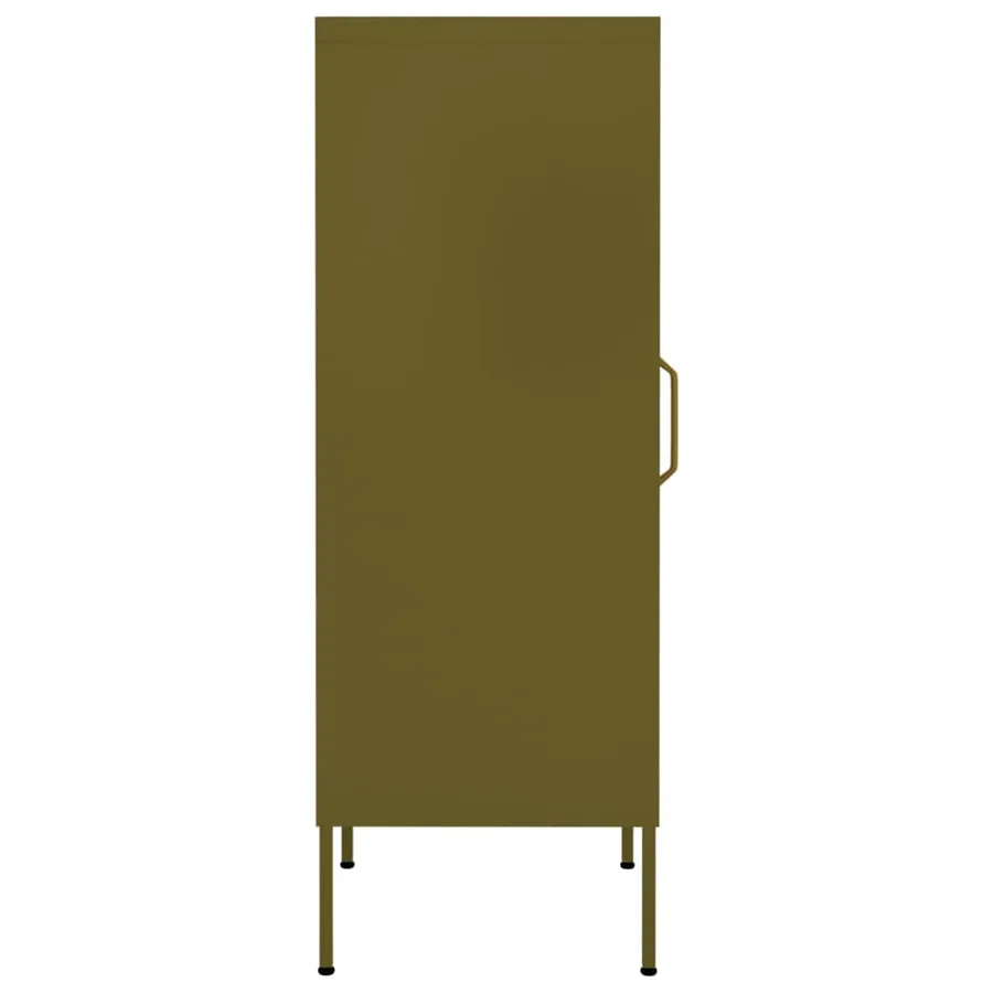 Armoire de rangement Vert olive 42,5x35x101,5 cm Acier - 4