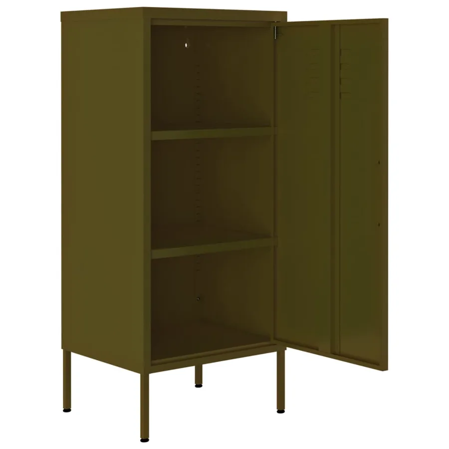 Armoire de rangement Vert olive 42,5x35x101,5 cm Acier - 6