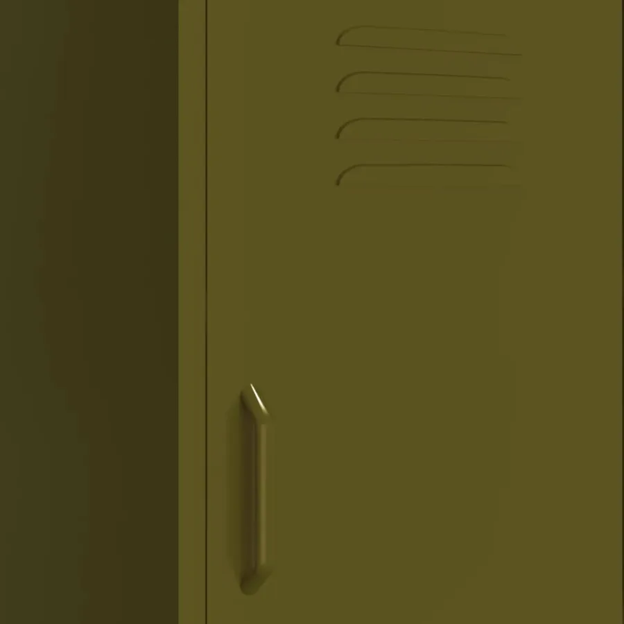 Armoire de rangement Vert olive 42,5x35x101,5 cm Acier - 7