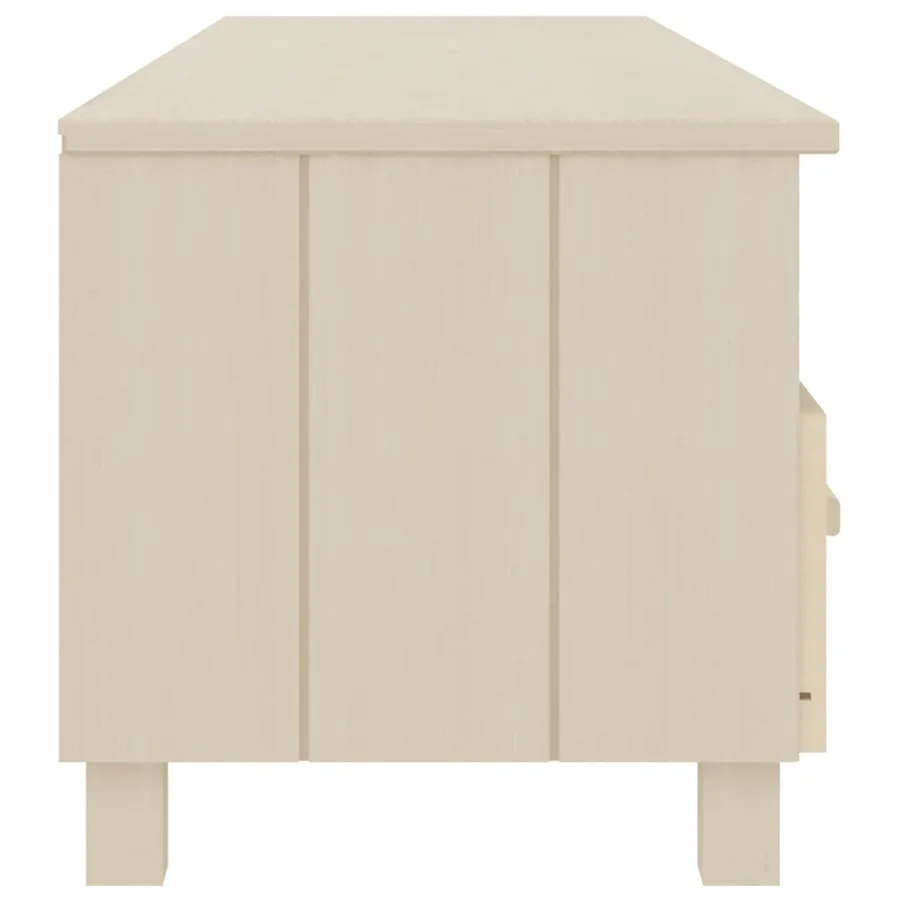 Meuble TV HAMAR Marron miel 158x40x40 cm Bois massif de pin - 4