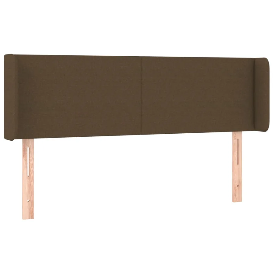 Tête de lit à LED Marron foncé 147x16x78/88 cm Tissu - 3