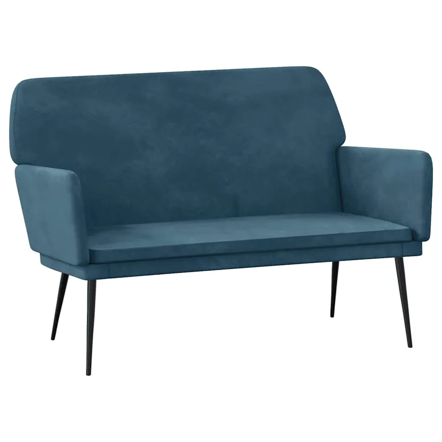 Banc Bleu 108x79x79 cm Velours - 2