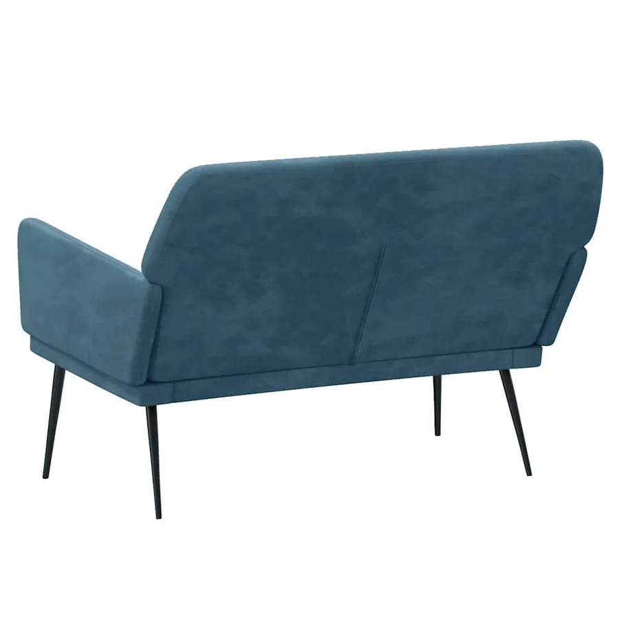 Banc Bleu 108x79x79 cm Velours - 5