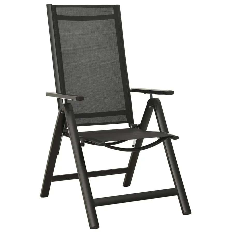Ensemble à manger de jardin 5 pcs aluminium anthracite - 7