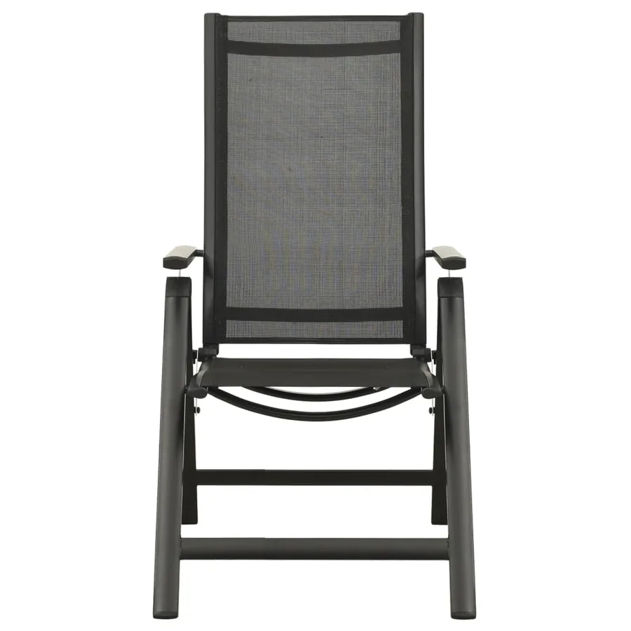 Ensemble à manger de jardin 5 pcs aluminium anthracite - 8