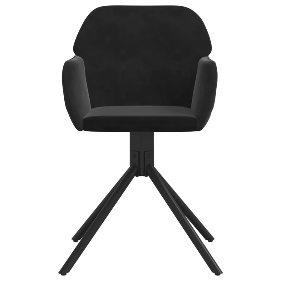 Chaises pivotantes à manger lot de 2 Noir Velours - 3