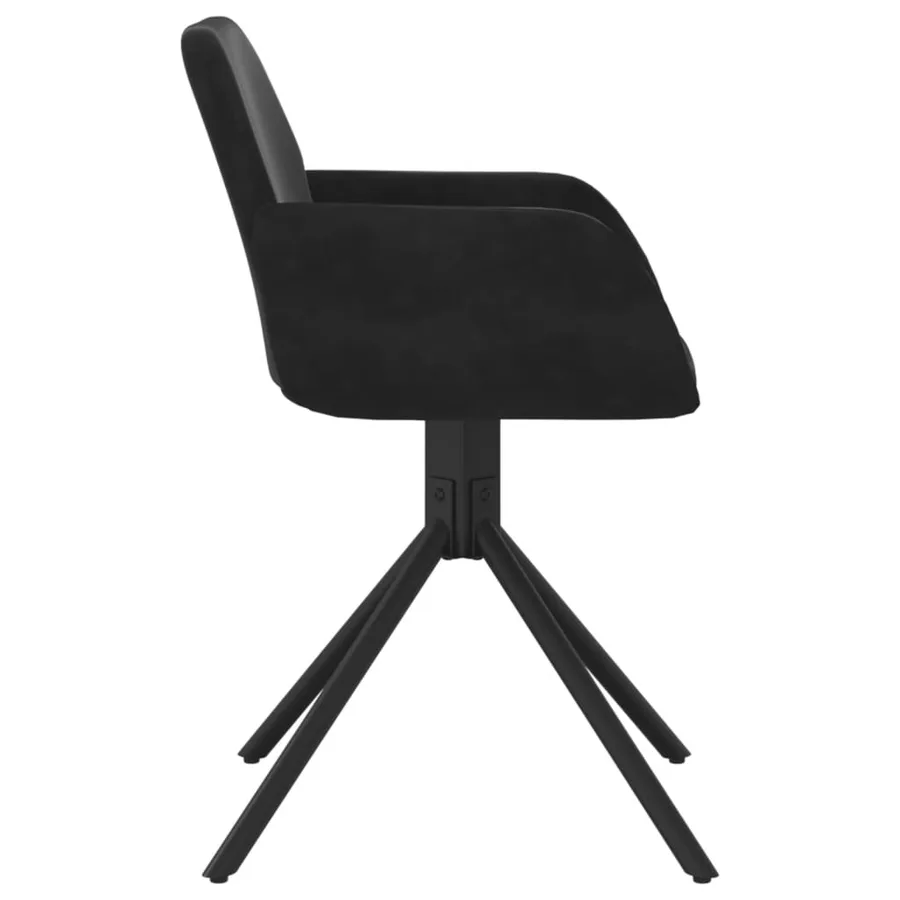 Chaises pivotantes à manger lot de 2 Noir Velours - 4