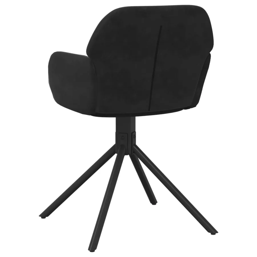 Chaises pivotantes à manger lot de 2 Noir Velours - 5