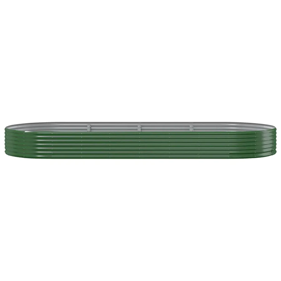 Lit surélevé de jardin Acier galvanisé 373x140x36cm Vert - 3
