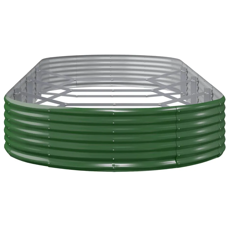Lit surélevé de jardin Acier galvanisé 373x140x36cm Vert - 4
