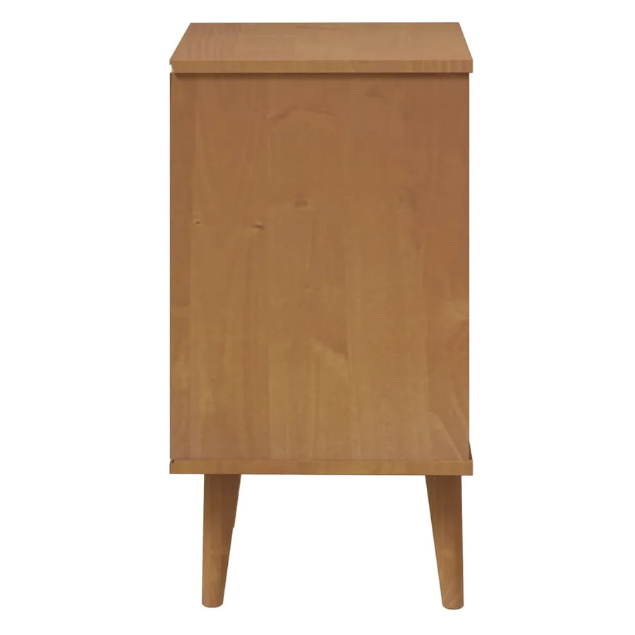 Table de chevet MOLDE Marron 40x35x65 cm Bois de pin solide - 6