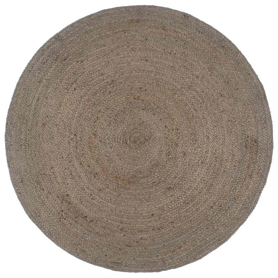 Tapis fait à la main Jute Rond 240 cm Gris