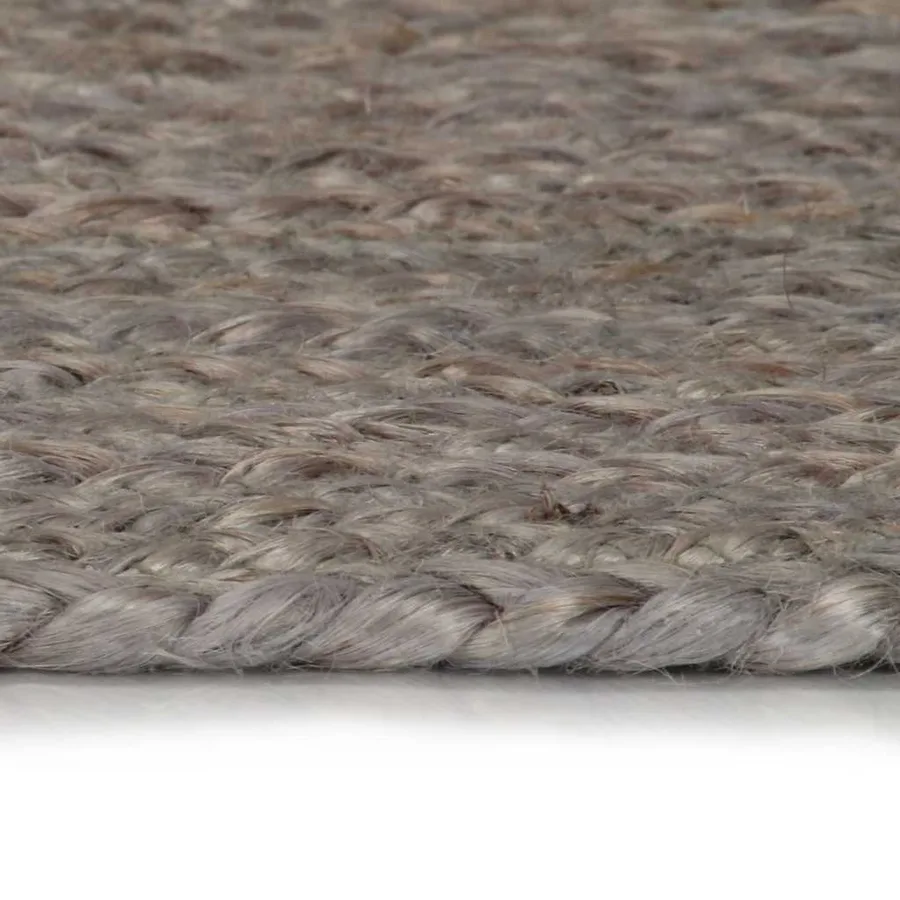 Tapis fait à la main Jute Rond 240 cm Gris - 3